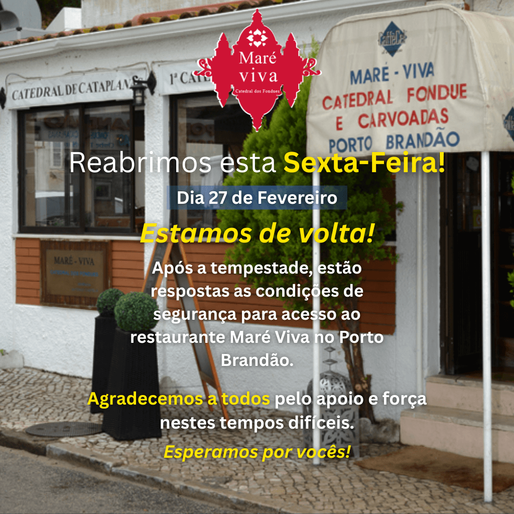 Reabrimos 27 Fevereiro 2026